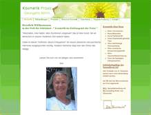 Tablet Screenshot of kosmetik-boehm.de